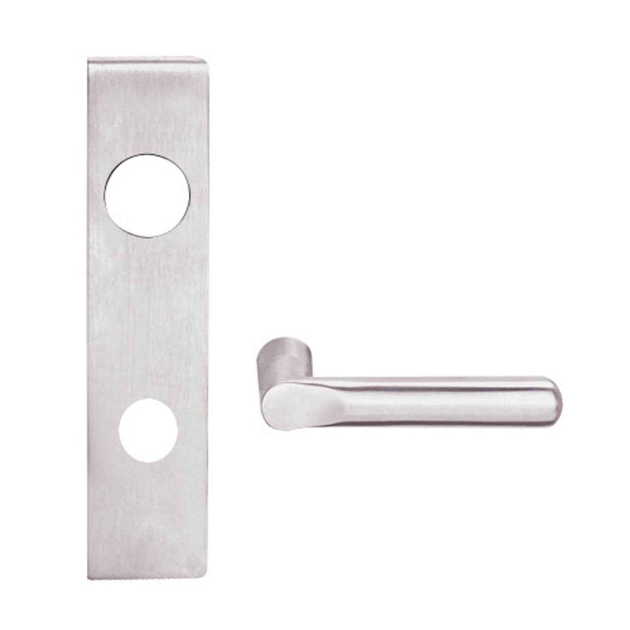 L9082BD-18L-629 Schlage L Series Institution Commercial Mortise Lock with 18 Cast Lever Prepped for SFIC in Bright Stainless Steel