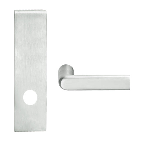 L9025-01N-619 Schlage L Series Exit Commercial Mortise Lock with 01 Cast Lever Design in Satin Nickel
