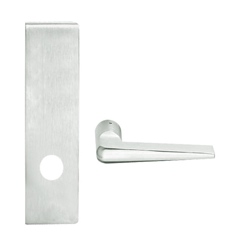 L9025-05N-619 Schlage L Series Exit Commercial Mortise Lock with 05 Cast Lever Design in Satin Nickel