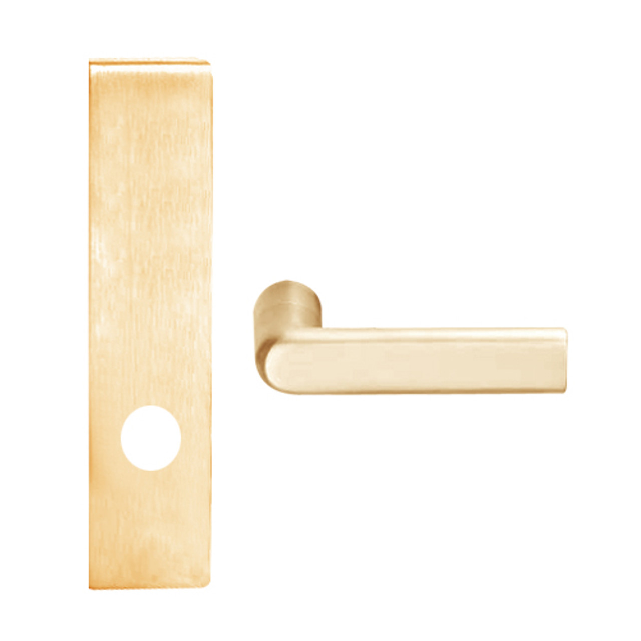 L9025-01L-612 Schlage L Series Exit Commercial Mortise Lock with 01 Cast Lever Design in Satin Bronze