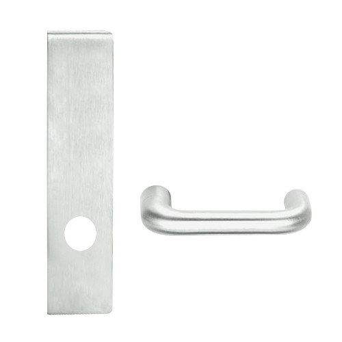 L9025-03L-619 Schlage L Series Exit Commercial Mortise Lock with 03 Cast Lever Design in Satin Nickel