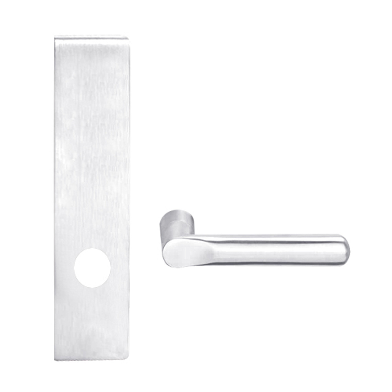 L9025-18L-625 Schlage L Series Exit Commercial Mortise Lock with 18 Cast Lever Design in Bright Chrome