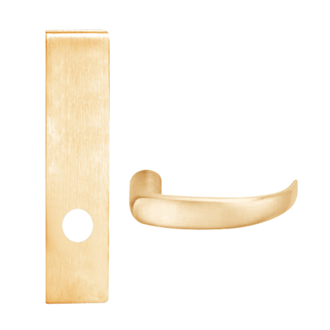 L9025-17L-612 Schlage L Series Exit Commercial Mortise Lock with 17 Cast Lever Design in Satin Bronze