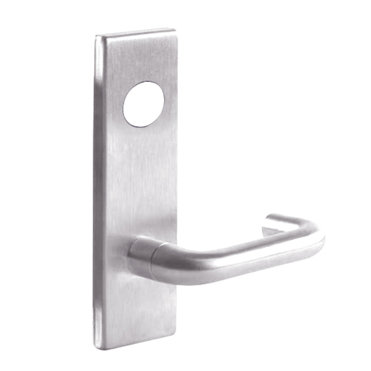 L9026BD-03N-629 Schlage L Series Exit Lock with Cylinder Commercial Mortise Lock with 03 Cast Lever Design Prepped for SFIC in Bright Stainless Steel