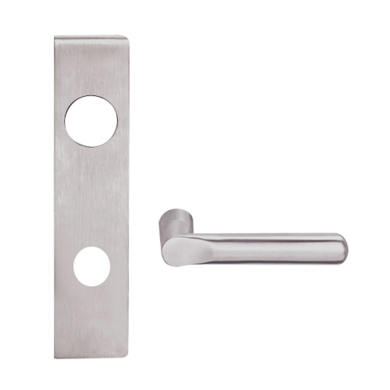 L9026BD-18L-630 Schlage L Series Exit Lock with Cylinder Commercial Mortise Lock with 18 Cast Lever Design Prepped for SFIC in Satin Stainless Steel