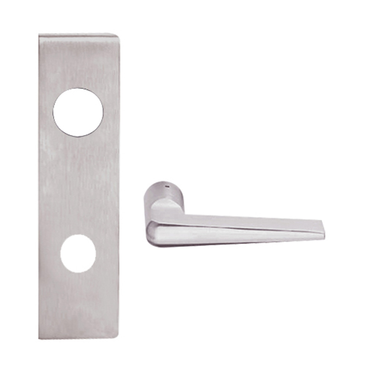 L9026J-05N-630 Schlage L Series Exit Lock with Cylinder Commercial Mortise Lock with 05 Cast Lever Design Prepped for FSIC in Satin Stainless Steel