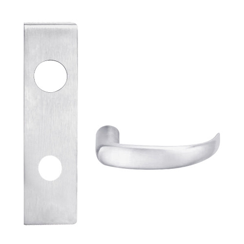 L9026J-17N-626 Schlage L Series Exit Lock with Cylinder Commercial Mortise Lock with 17 Cast Lever Design Prepped for FSIC in Satin Chrome