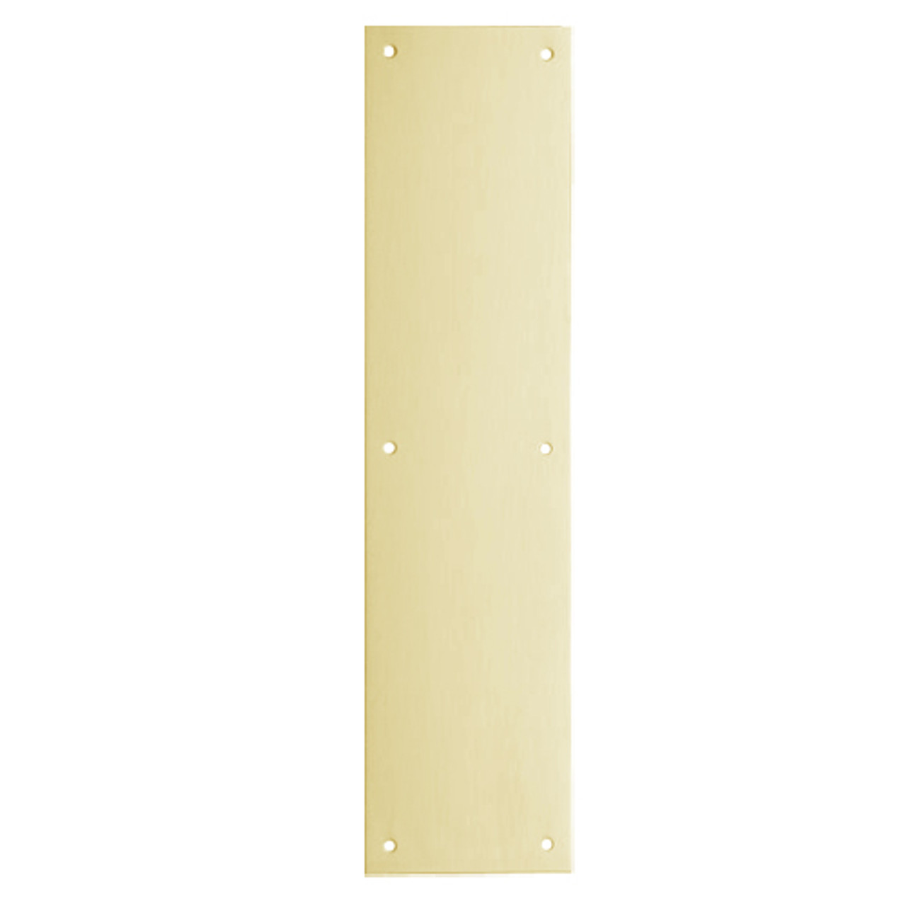 8200-US4-3-5x15 IVES Architectural Door Trim 3.5x15 Inch Push Plate in Satin Brass