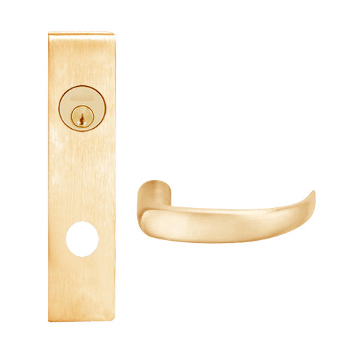 L9026L-17L-612 Schlage L Series Less Cylinder Exit Lock with Cylinder Commercial Mortise Lock with 17 Cast Lever Design in Satin Bronze