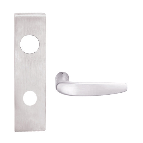 L9026R-07N-629 Schlage L Series Exit Lock with Cylinder Commercial Mortise Lock with 07 Cast Lever Design and Full Size Core in Bright Stainless Steel