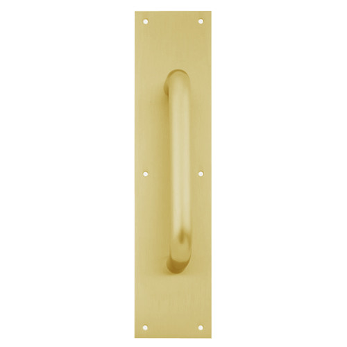 8303-8-US4-3-5x15 IVES Architectural Door Trim 3.5x15 Inch Pull Plate in Satin Brass