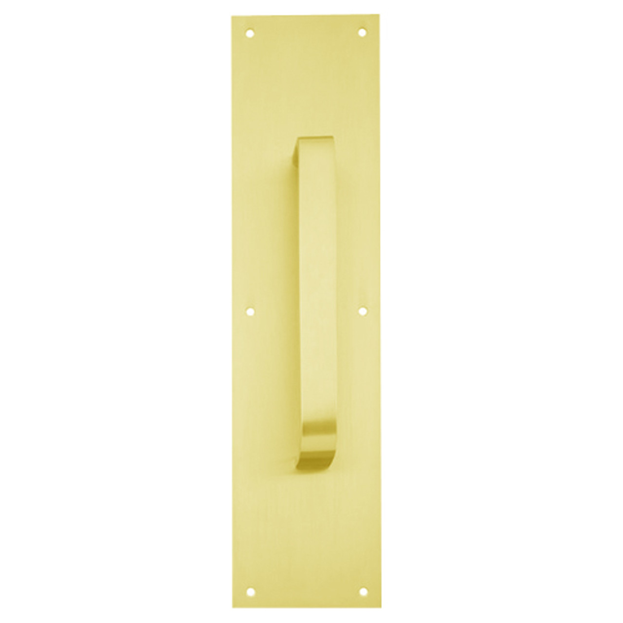 8305-6-US3-4x16 IVES Architectural Door Trim 4x16 Inch Pull Plate in Bright Brass