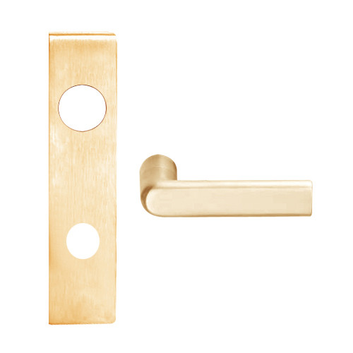 L9050R-01L-612 Schlage L Series Entrance Commercial Mortise Lock with 01 Cast Lever Design and Full Size Core in Satin Bronze