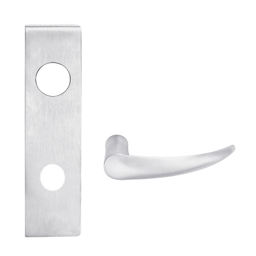 L9070R-OME-N-626 Schlage L Series Classroom Commercial Mortise Lock with Omega Lever Design and Full Size Core in Satin Chrome