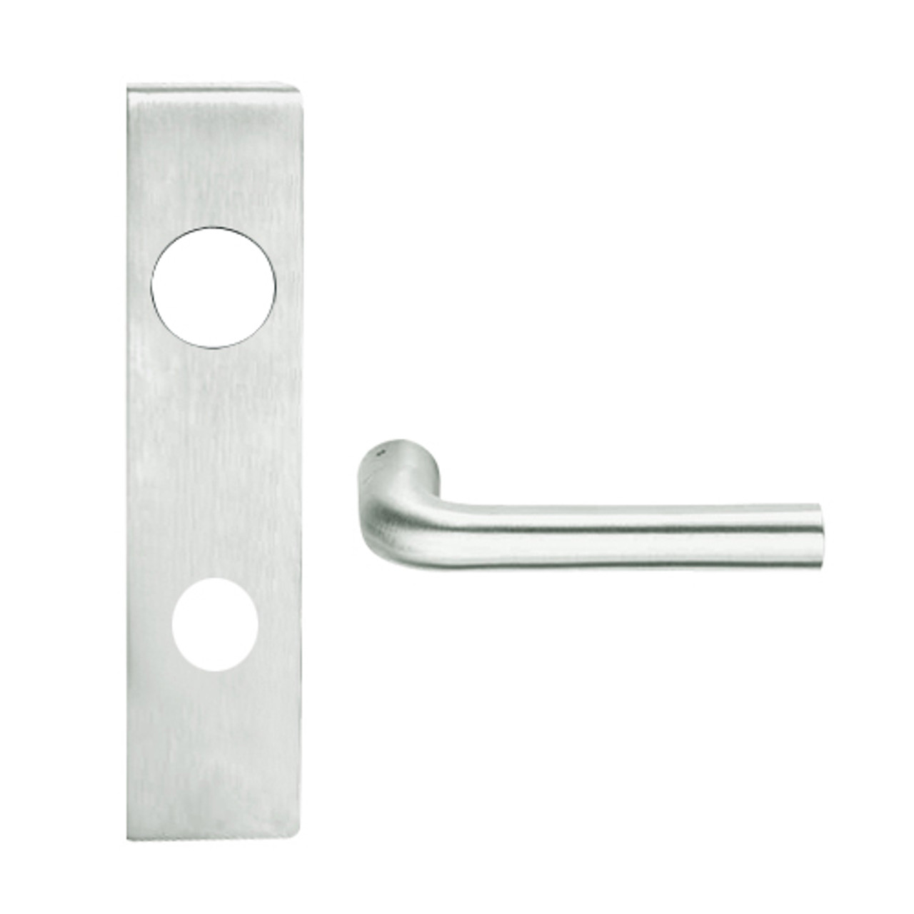 L9080R-02L-619 Schlage L Series Storeroom Commercial Mortise Lock with 02 Cast Lever Design and Full Size Core in Satin Nickel