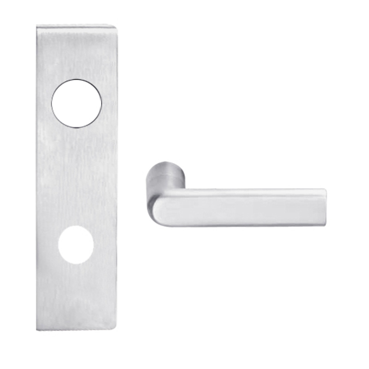 L9456R-01N-626 Schlage L Series Corridor with Deadbolt Commercial Mortise Lock with 01 Cast Lever Design and Full Size Core in Satin Chrome