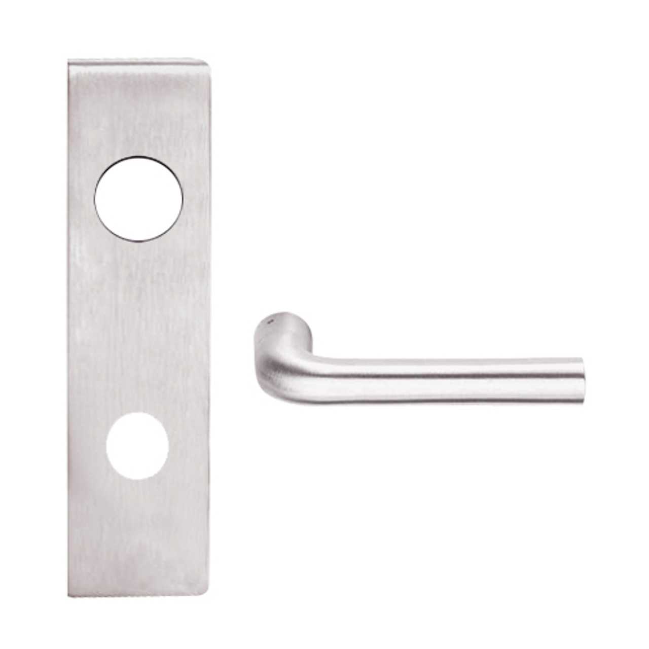 L9453R-02N-629 Schlage L Series Entrance with Deadbolt Commercial Mortise Lock with 02 Cast Lever and Full Size Core in Bright Stainless Steel