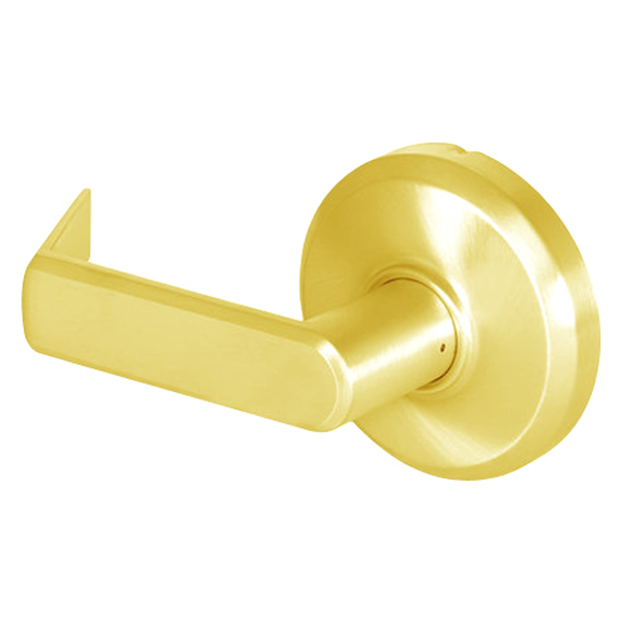 QCL230E605NR4NOS Stanley QCL200 Series Cylindrical Passage Lock with Sierra Lever in Bright Brass Finish