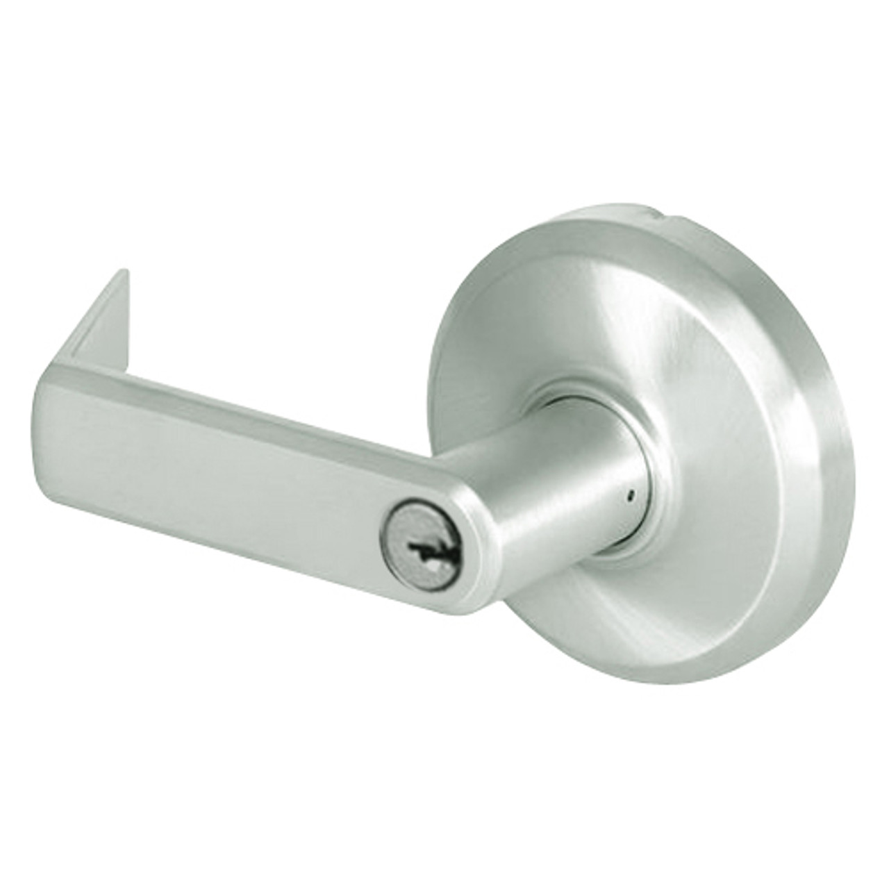 QCL250E619R8FLSSC Stanley QCL200 Series Schlage C Keyway Cylindrical Entrance Lock with Sierra Lever in Satin Nickel Finish