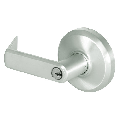 QCL250E619S5FLRSC Stanley QCL200 Series Schlage C Keyway Cylindrical Entrance Lock with Sierra Lever in Satin Nickel Finish