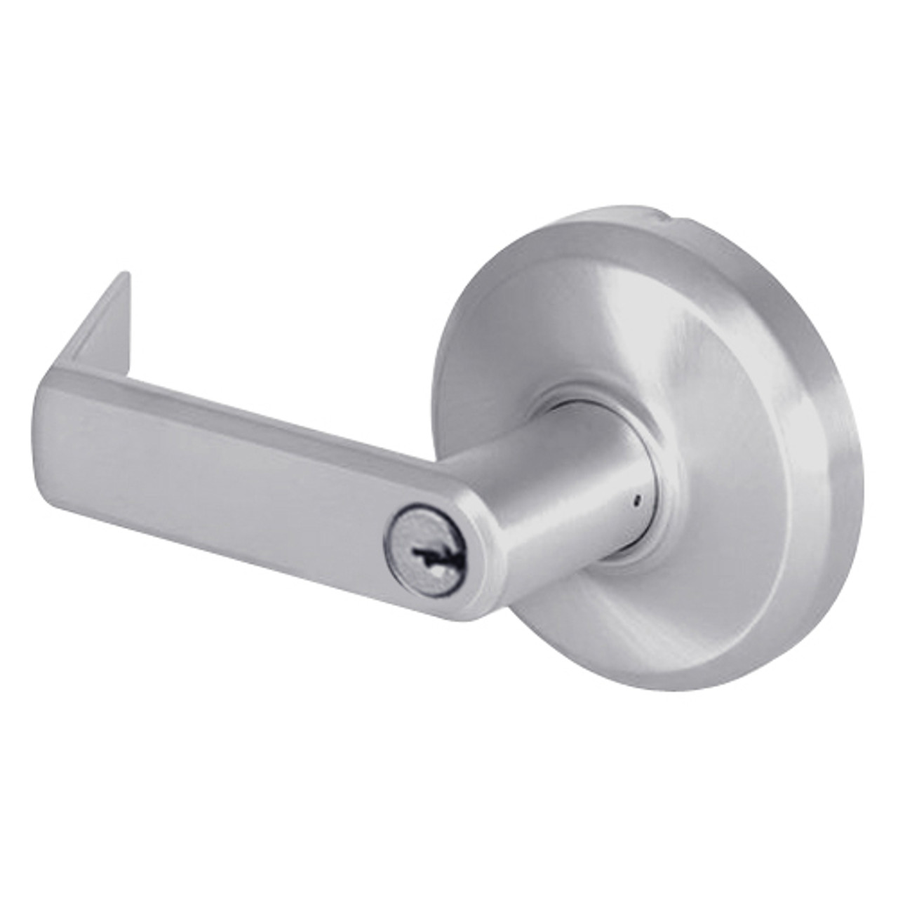 QCL250E626NR4FLSSC Stanley QCL200 Series Schlage C Keyway Cylindrical Entrance Lock with Sierra Lever in Satin Chrome Finish