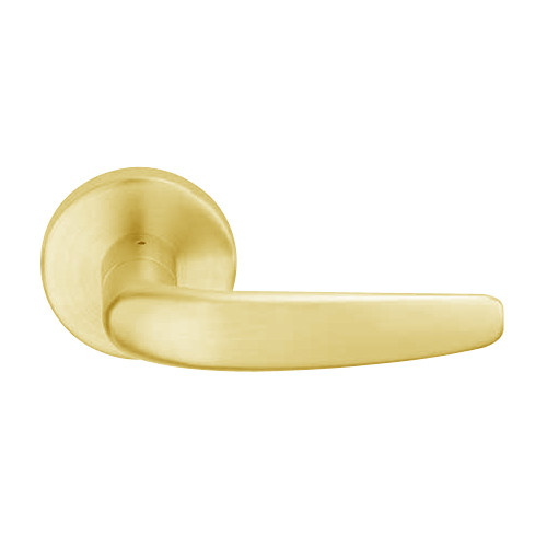 L9485L-07B-605-RH Schlage L Series Less Cylinder Faculty Restroom Commercial Mortise Lock with 07 Cast Lever Design in Bright Brass