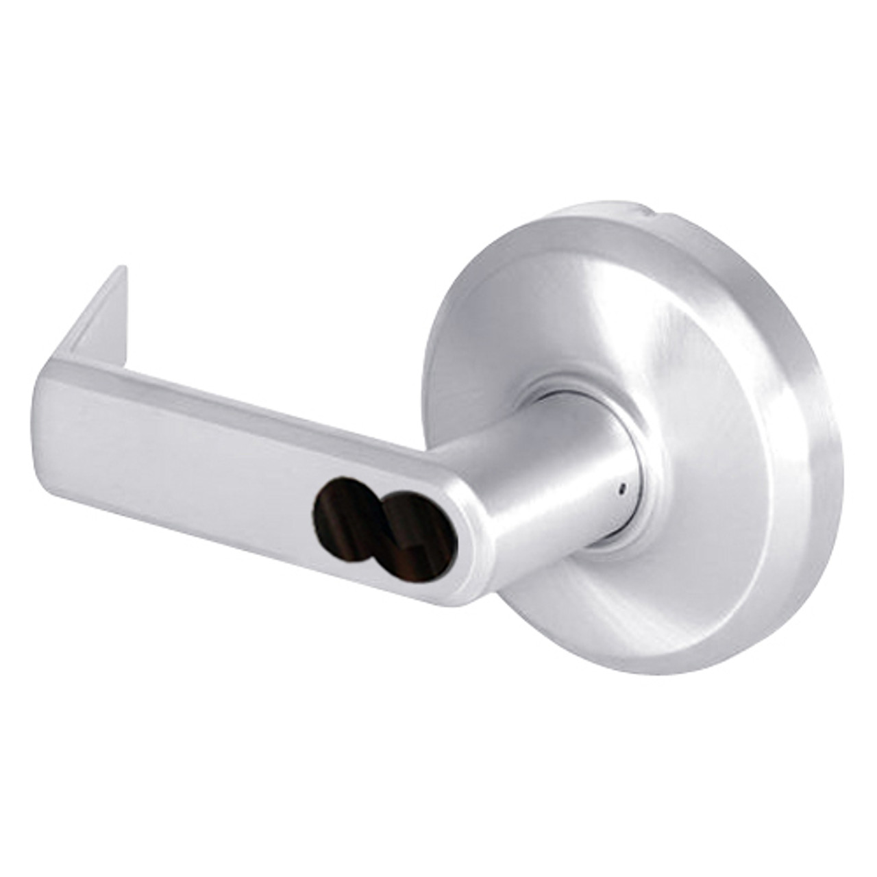 QCL255E625NS4FLRLC Stanley QCL200 Series Less Cylinder Corridor Lock with Sierra Lever Prepped for SFIC in Bright Chrome Finish