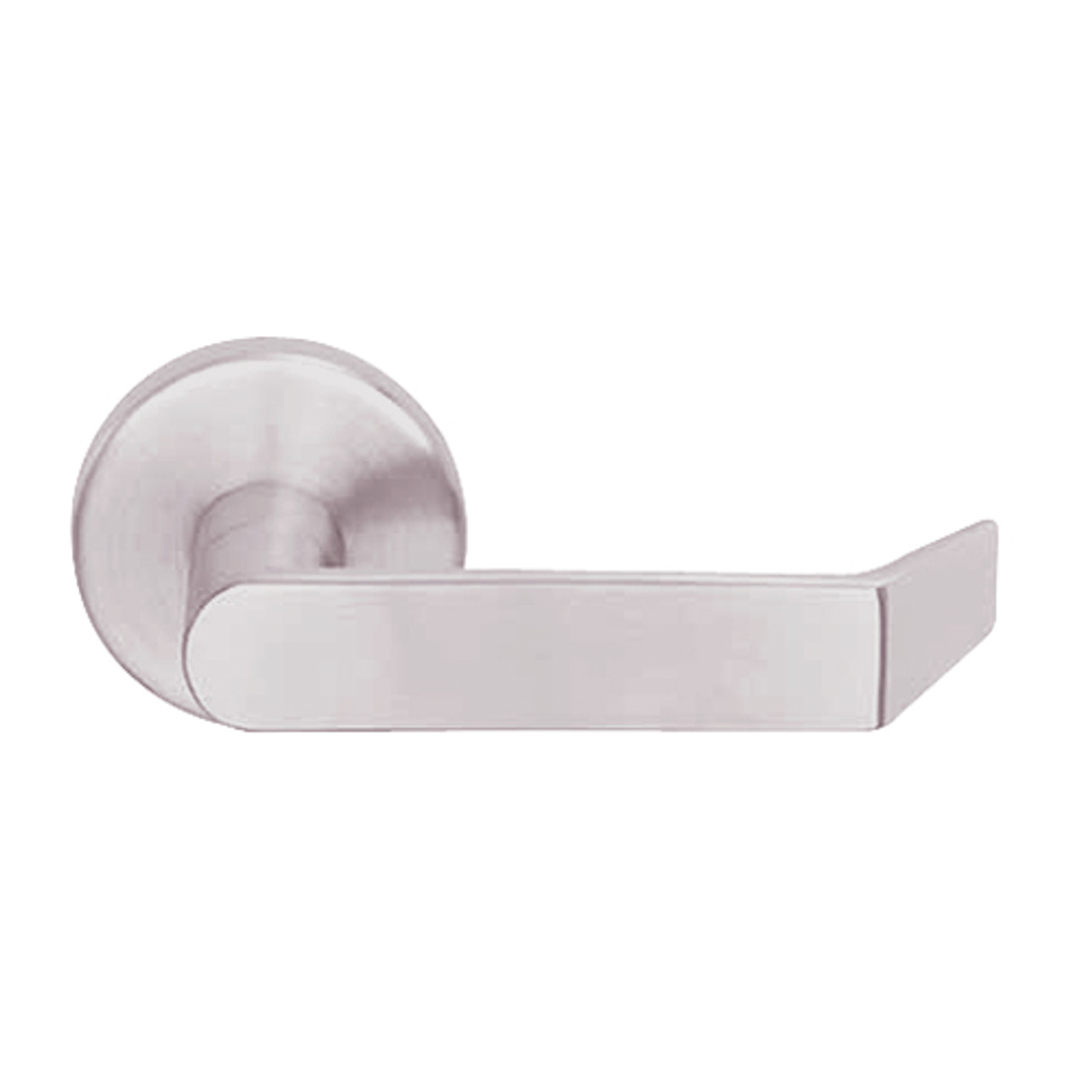 L9485R-06A-630-LH Schlage L Series Faculty Restroom Commercial Mortise Lock with 06 Cast Lever Design and Full Size Core in Satin Stainless Steel