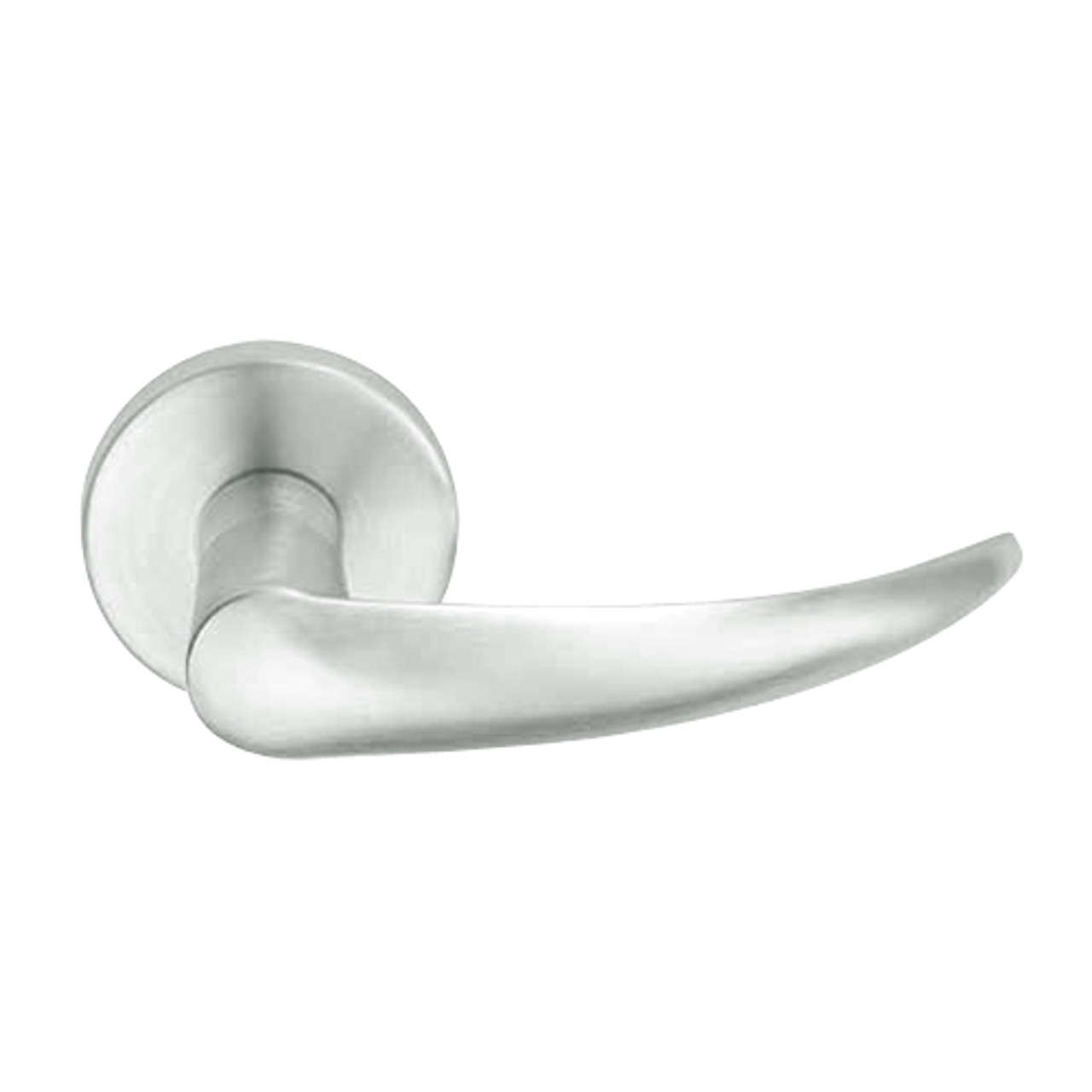 L9485R-OME-B-619-LH Schlage L Series Faculty Restroom Commercial Mortise Lock with Omega Lever Design and Full Size Core in Satin Nickel
