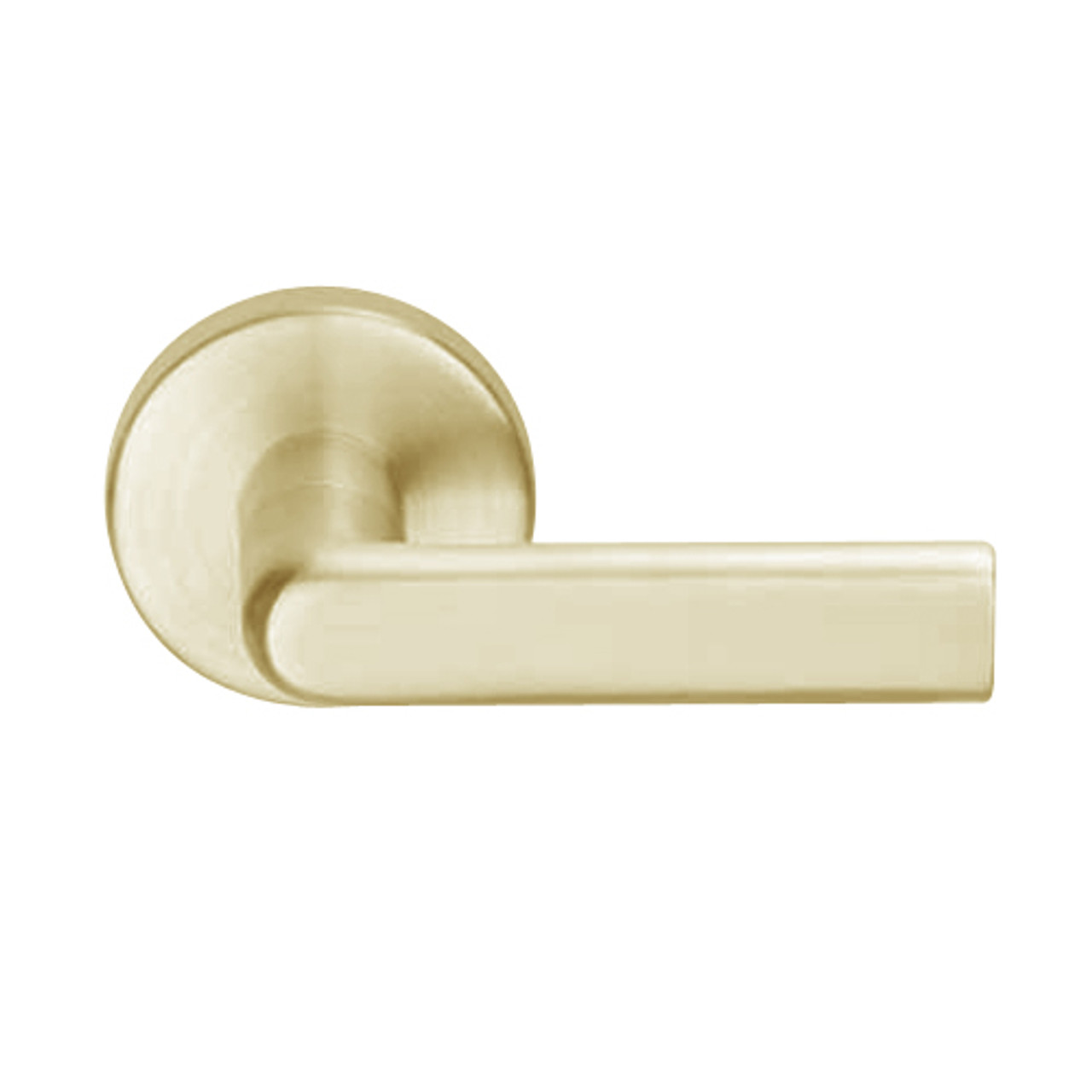 L9485R-01A-606-RH Schlage L Series Faculty Restroom Commercial Mortise Lock with 01 Cast Lever Design and Full Size Core in Satin Brass
