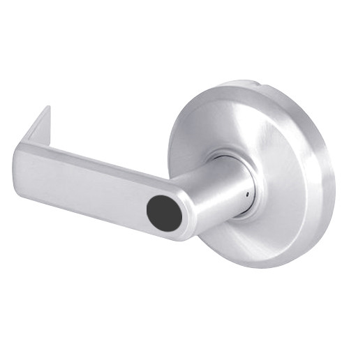 QCL260E625R8FLSLC Stanley QCL200 Series Less Cylinder Classroom Lock with Sierra Lever in Bright Chrome Finish