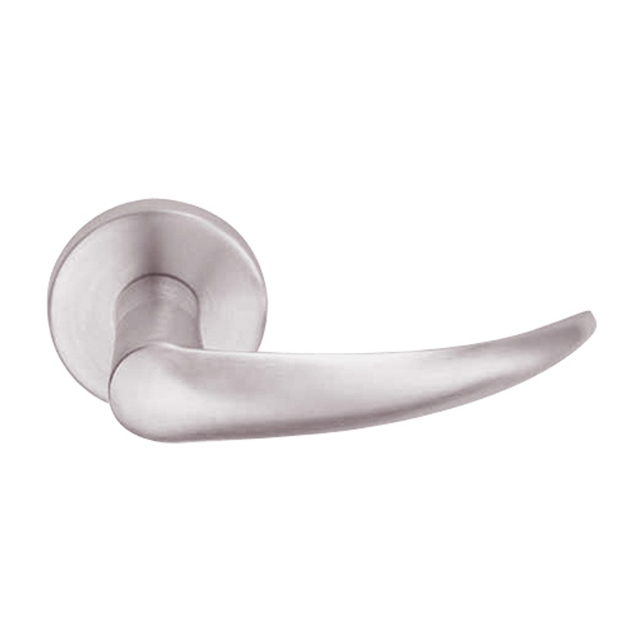 L9486P-OME-B-630-LH Schlage L Series Faculty Restroom with Do Not Disturb Indicator Commercial Mortise Lock with Omega Lever Design in Satin Stainless Steel
