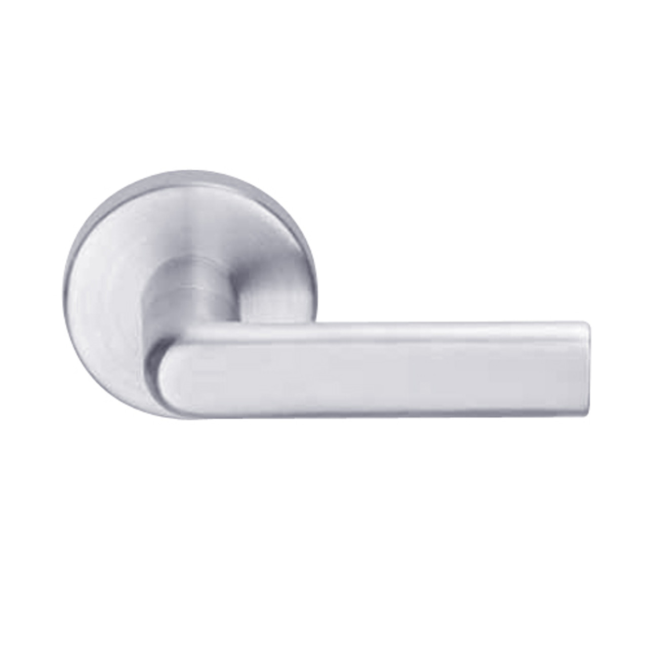 L9486L-01B-626-LH Schlage L Series Less Cylinder Faculty Restroom with Do Not Disturb Indicator Mortise Lock with 01 Cast Lever Design in Satin Chrome