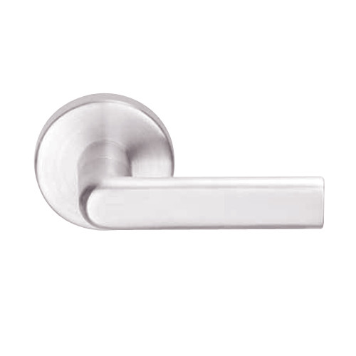 L9486L-01B-629-LH Schlage L Series Less Cylinder Faculty Restroom with Do Not Disturb Indicator Mortise Lock with 01 Cast Lever Design in Bright Stainless Steel