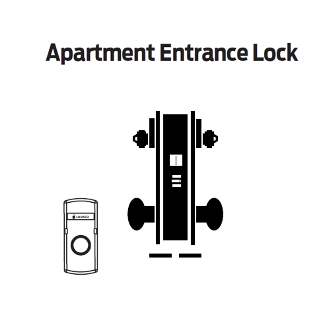 L9060P-01A-605 Schlage L Series Apartment Entrance Commercial Mortise Lock with 01 Cast Lever Design in Bright Brass