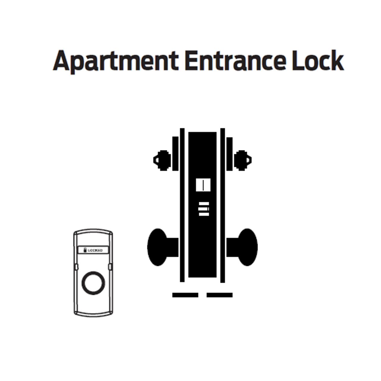 L9060P-03B-613 Schlage L Series Apartment Entrance Commercial Mortise Lock with 03 Cast Lever Design in Oil Rubbed Bronze