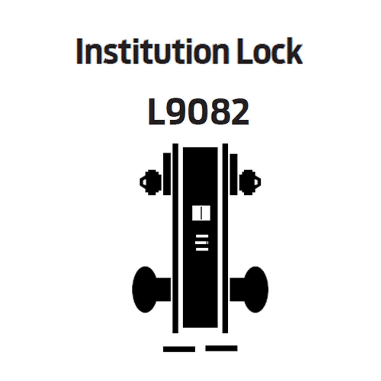 L9082J-06A-619 Schlage L Series Institution Commercial Mortise Lock with 06 Cast Lever Design Prepped for FSIC in Satin Nickel