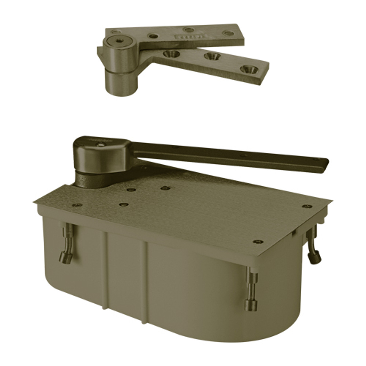 27-90S-LFP-RH-613 Rixson 27 Series Heavy Duty 3/4" Offset Hung Floor Closer in Oil Rubbed Bronze Finish