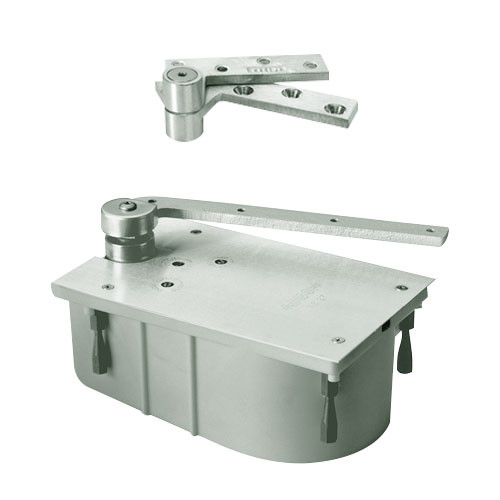 127-90S-LH-619 Rixson 127 Series Heavy Duty 3/4" Offset Hung Floor Closer in Satin Nickel Finish