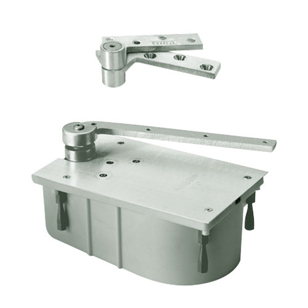 127-90S-RH-619 Rixson 127 Series Heavy Duty 3/4" Offset Hung Floor Closer in Satin Nickel Finish