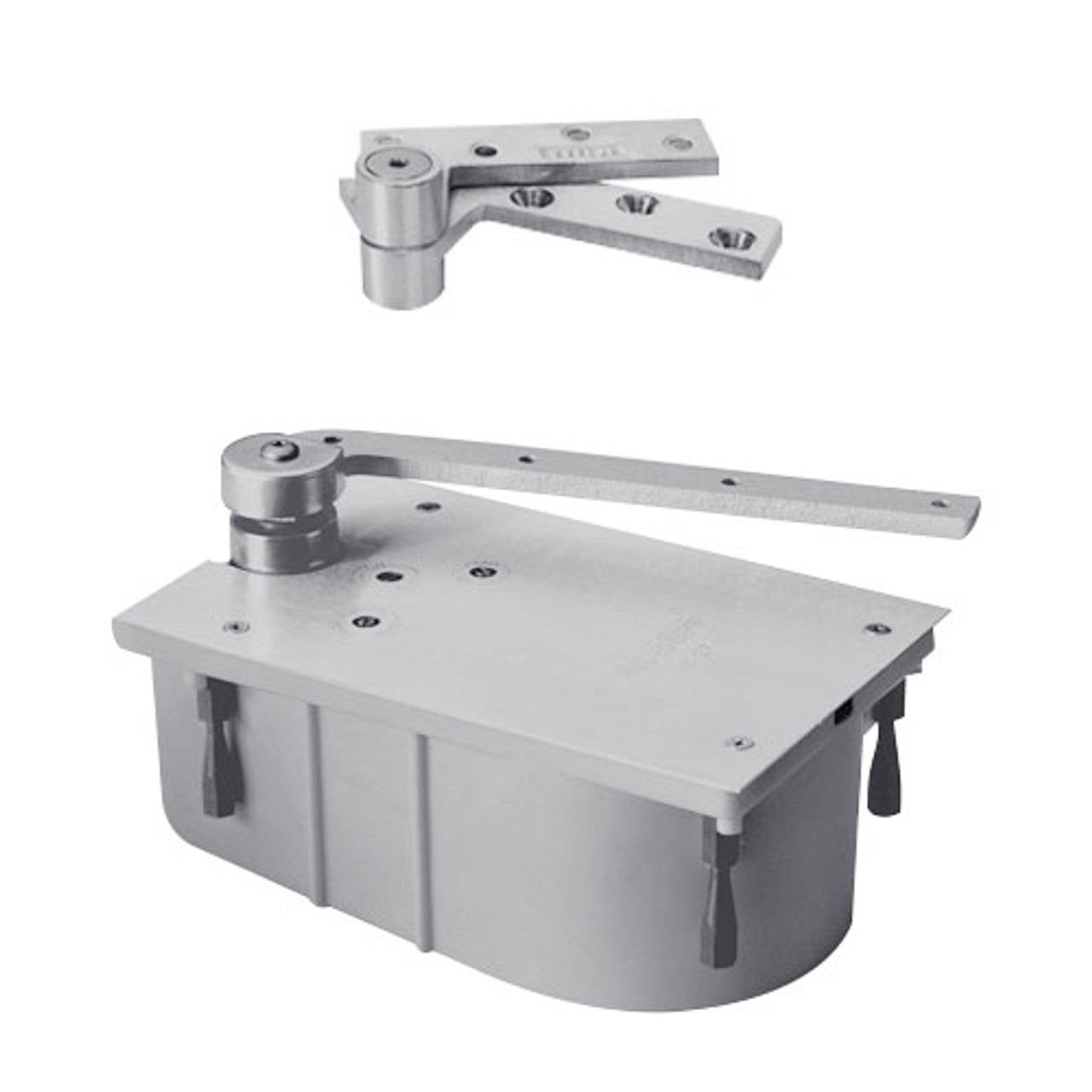 F127-90N-RH-626 Rixson 27 Series Fire Rated Heavy Duty 3/4" Offset Hung Floor Closer in Satin Chrome Finish