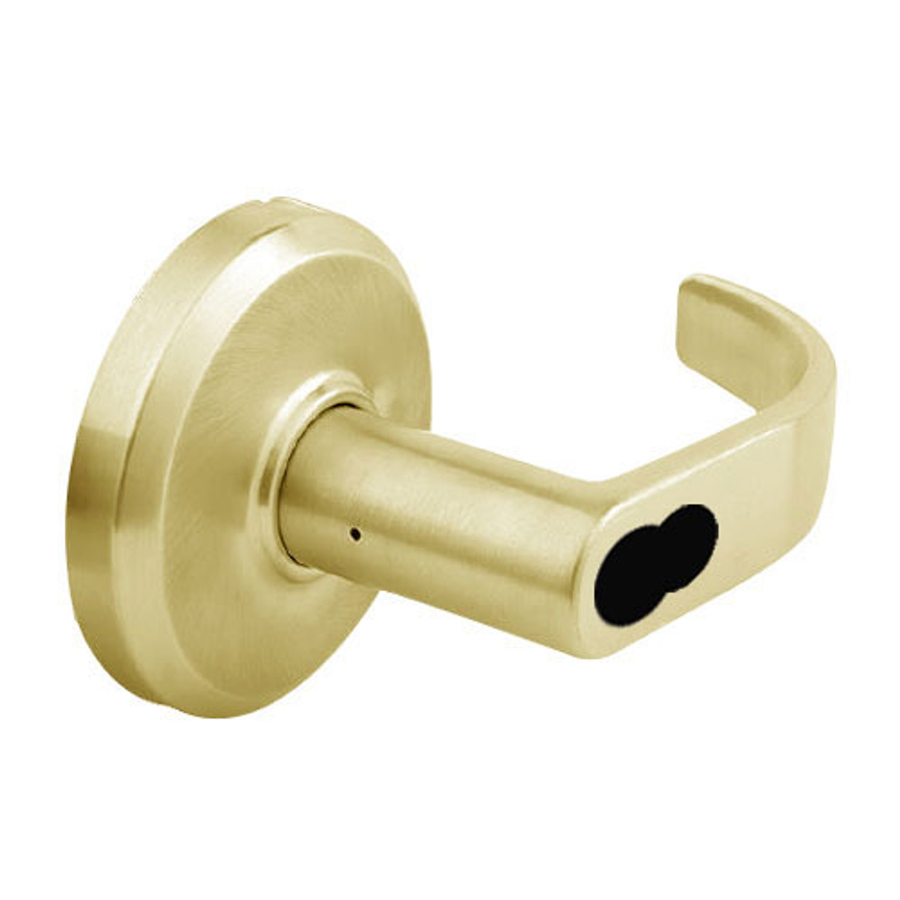 QCL271M605FS4FLSLC Stanley QCL200 Series Less Cylinder Storeroom Lock with Summit Lever Prepped for SFIC in Bright Brass Finish