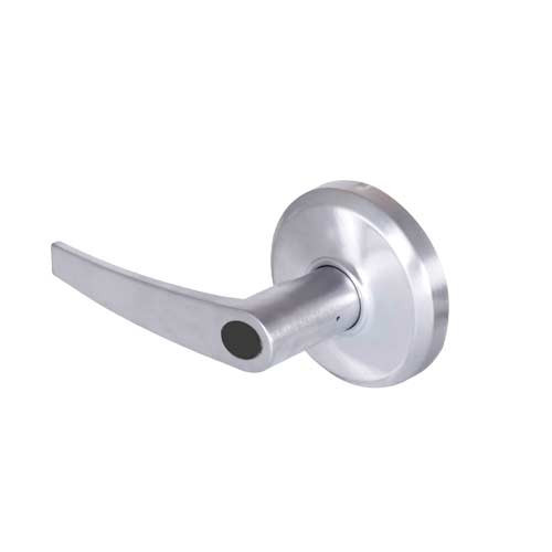 QCL260A625NS4FLSLC Stanley QCL200 Series Less Cylinder Classroom Lock with Slate Lever in Bright Chrome Finish