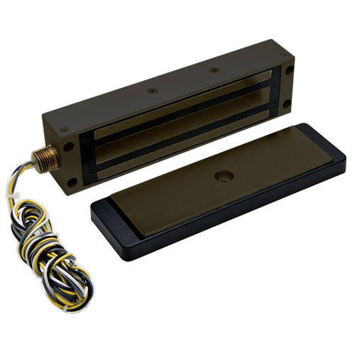 2013-US10B-GLB DynaLock 2013 Series 1200 LB Holding Force Single Electromagnetic Gate Lock with Gate Lock Bracket in Oil Rubbed Bronze