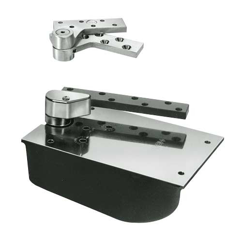 L27-85S-LTP-RH-2-619 Rixson 27 Series Extra Heavy Duty Lead Lined Offset Floor Closer in Satin Nickel Finish