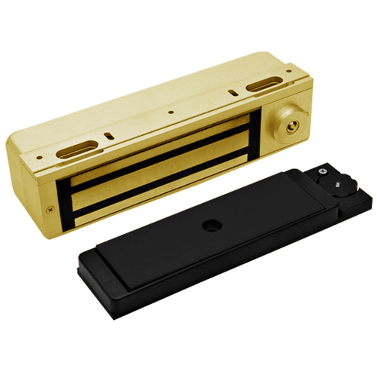 3101C-BMP-US3 DynaLock 3101C Series Delay Egress Electromagnetic Lock for Single Outswing Door with BPM in Bright Brass