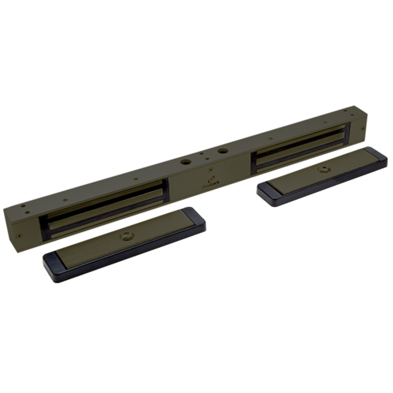 2522-US10B-DSM2 DynaLock 2500 Series 650 LB Mini-Mag Double Electromagnetic Lock for Outswing Door with Door Status Switch in Oil Rubbed Bronze
