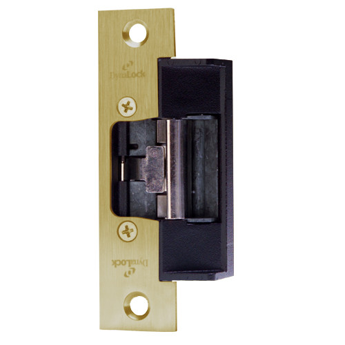 1614L-US4 DynaLock 1600 Series Electric Strike for Low Profile in Satin Brass