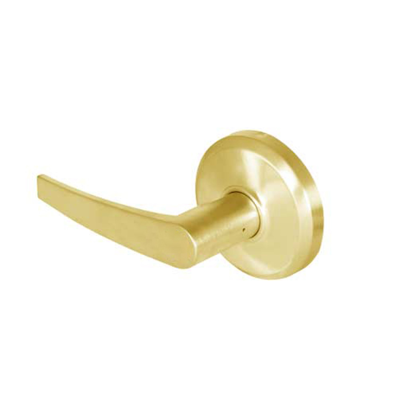 QCL240A605NS8NOS Stanley QCL200 Series Cylindrical Privacy Lock with Slate Lever in Bright Brass Finish