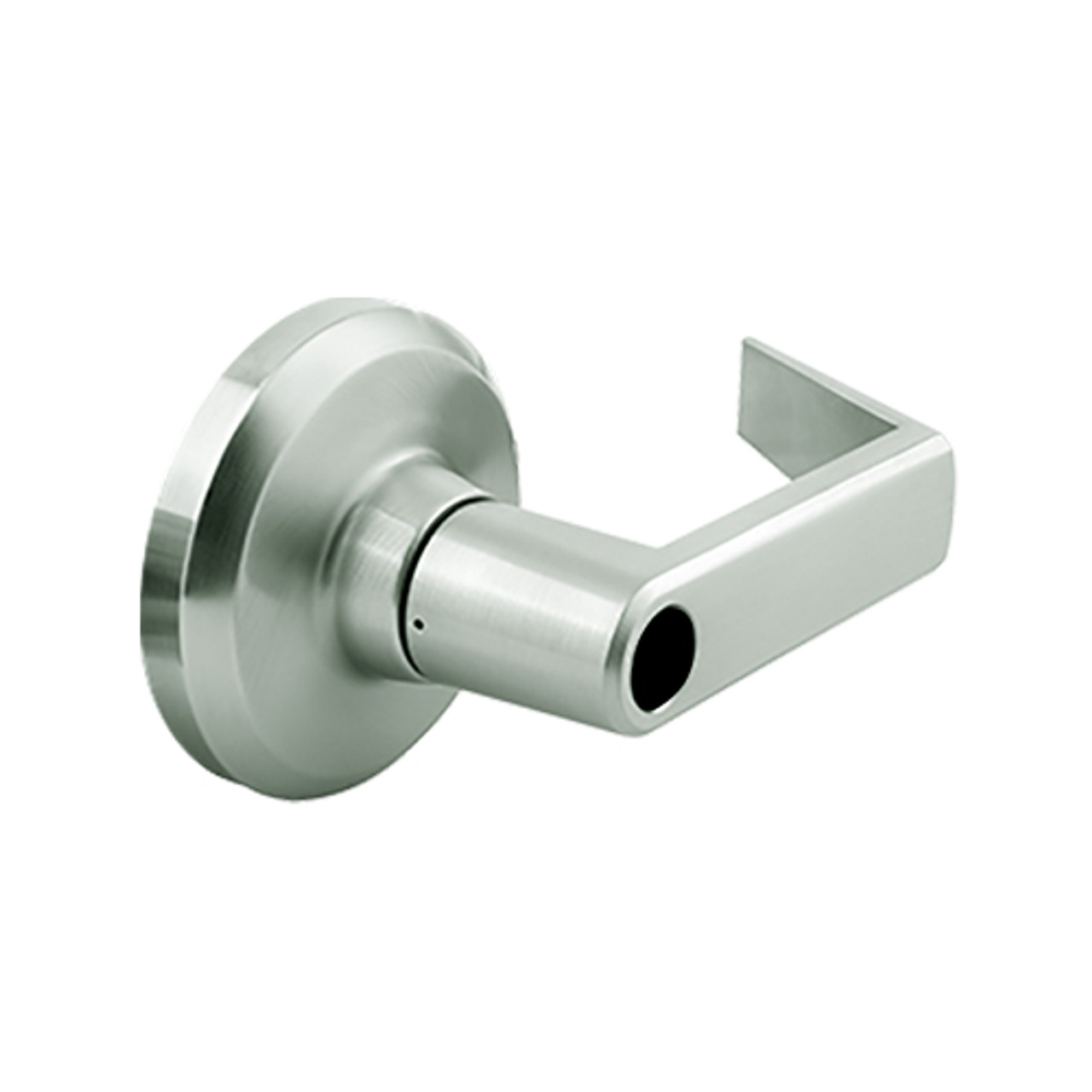 QCL150E619S4NOSLC Stanley QCL100 Series Less Cylinder Entrance Lock with Sierra Lever in Satin Nickel Finish